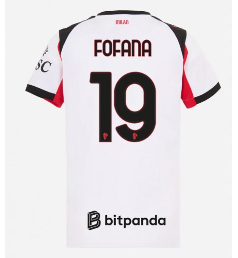 AC Milan Youssouf Fofana #19 Bortedrakt Dame 2025-26 Korte ermer AC Milan Youssouf Fofana #19 Bortedrakt Dame 2025-26 Korte ermer